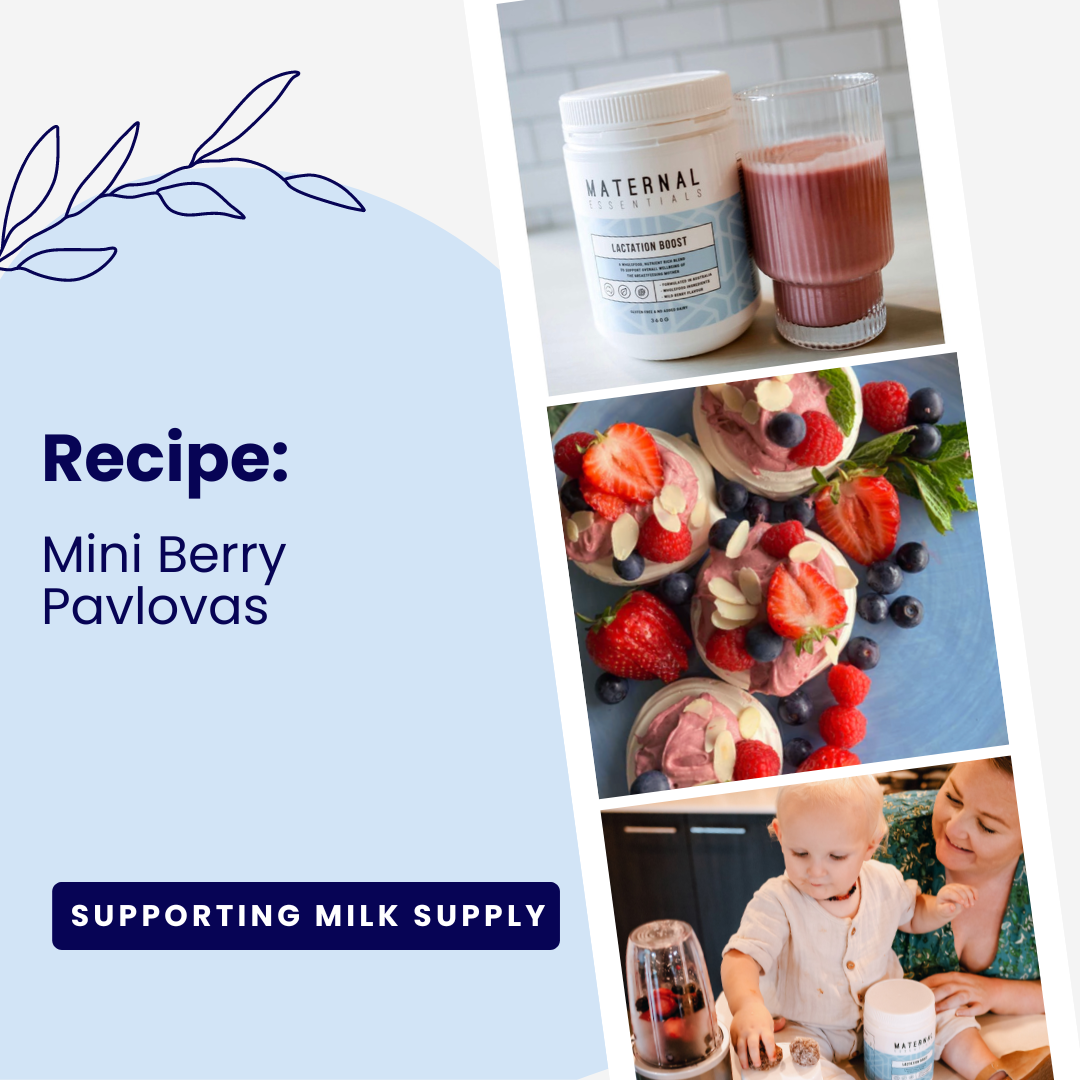 Increase your Milk Supply with These Mini Berry Pavlovas