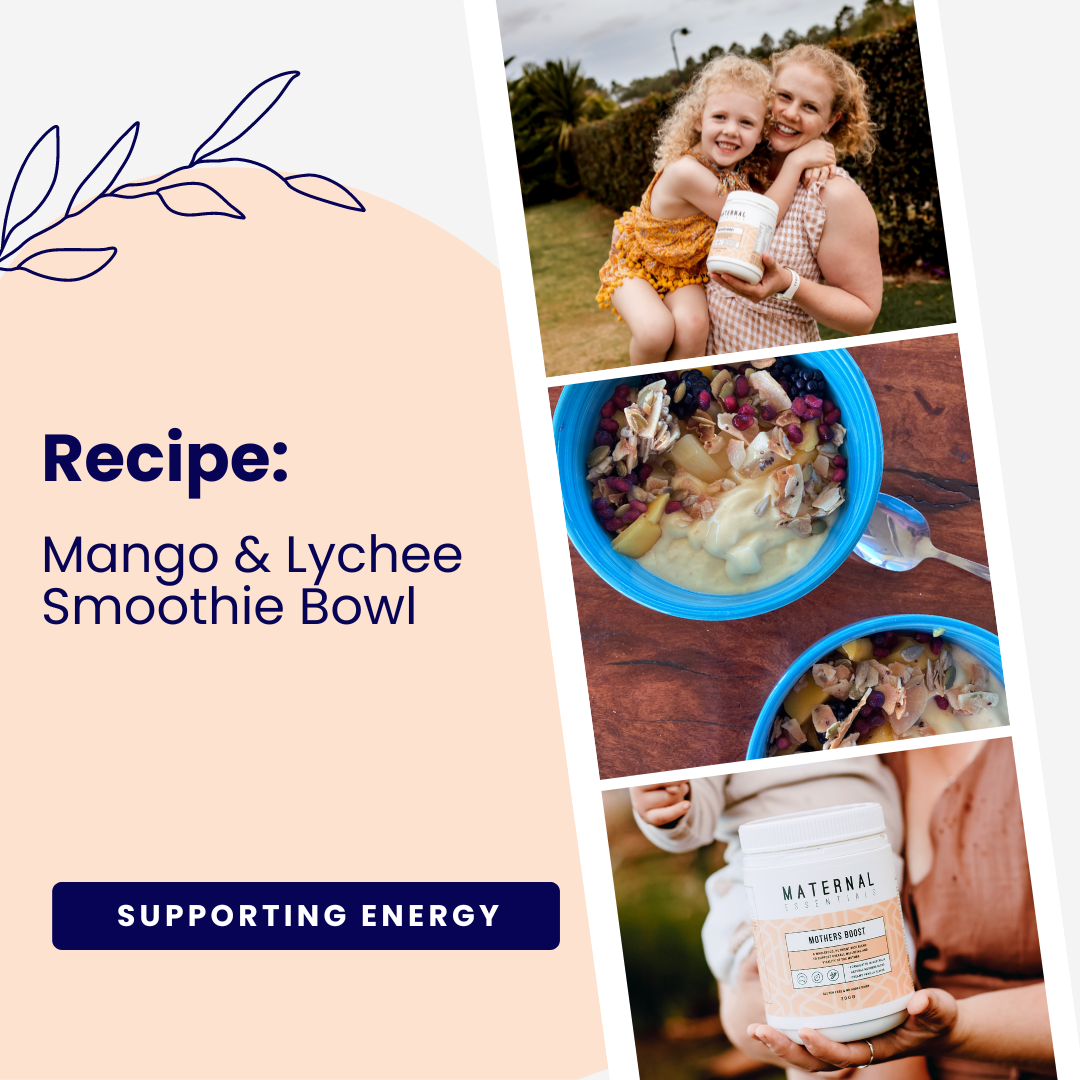 Mango & Lychee Smoothie Bowl for Postpartum Recovery