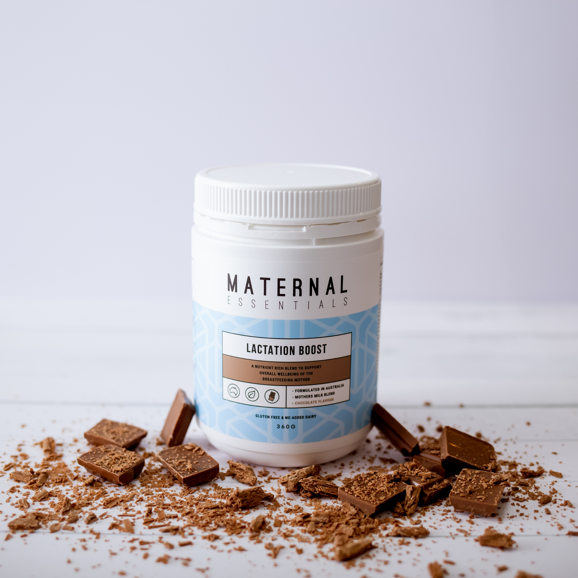 Boost your milk supply, energy & postpartum diet with Lactation Boost, a breastfeeding friendly protein powder. Over 12 vitamins & minerals, collagen, lactation superfoods & galactagogues like brewers yeast, fenugreek, brewers yeast & blessed thistle. A deliciously healthy, high protein shake for breastfeeding mums.
