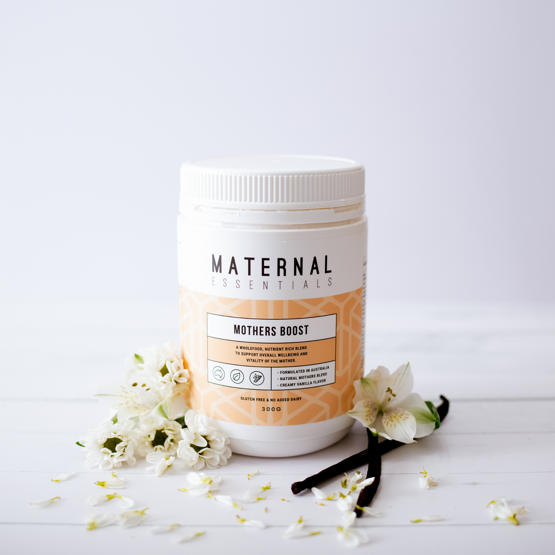 Boost your postpartum energy & supercharge your motherhood journey with Mothers Boost, your new favourite collagen protein for mums. Mothers Boost has been formulated with a blend of nutrients like iron, B12 & iodine and super foods & herbs like ashwagandha, lemon balm, bacopa, maca, goji berry & matcha. Tasty, GF & DF