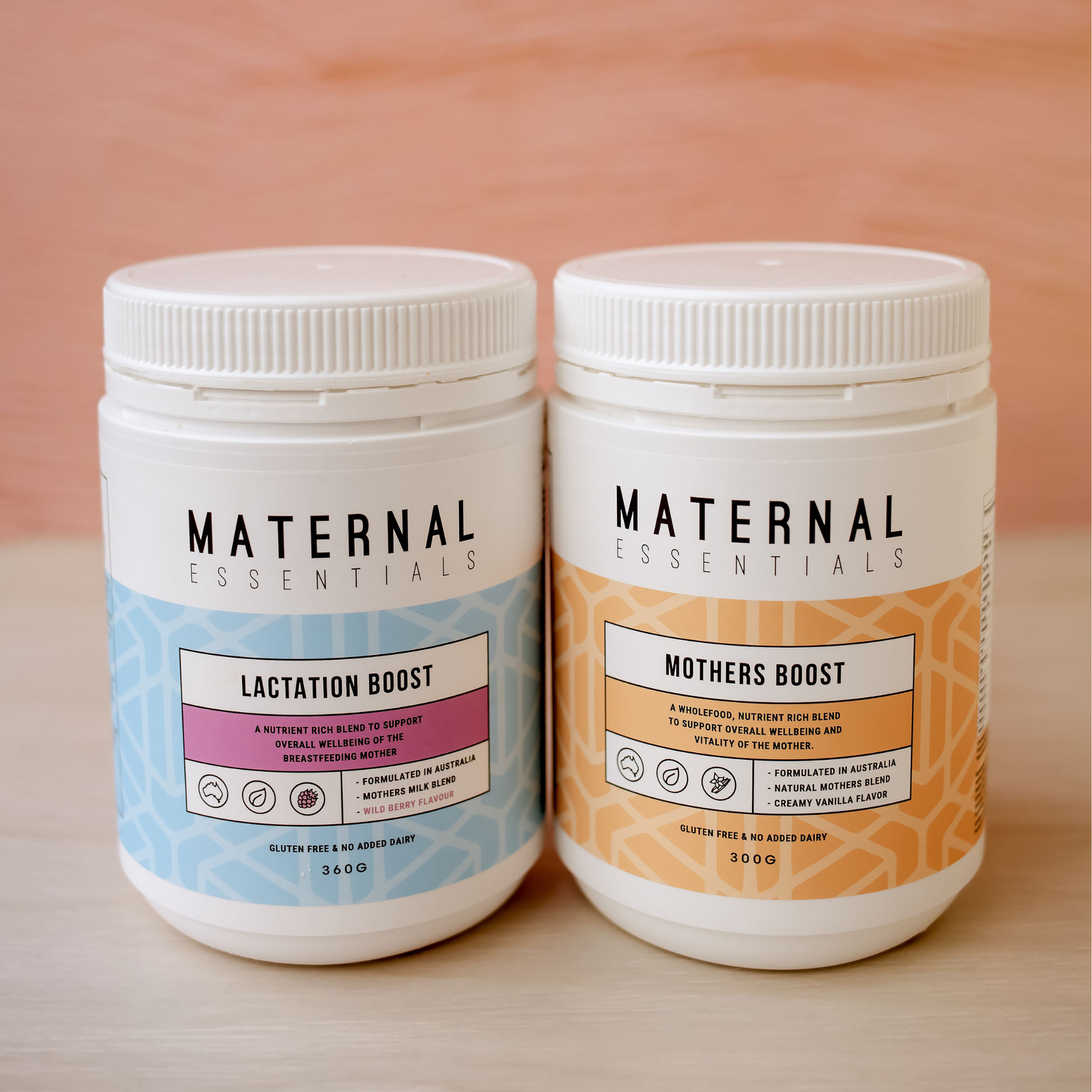 Bundle & Save 15% on our delicious postpartum & breastfeeding friendly protein powders. Formulated to boost your motherhood journey. Lactation Boost supports milk supply, energy & your breastfeeding diet. Mothers Boost is an all in one postpartum protein packed with collagen, essential vitamins & superfoods.  